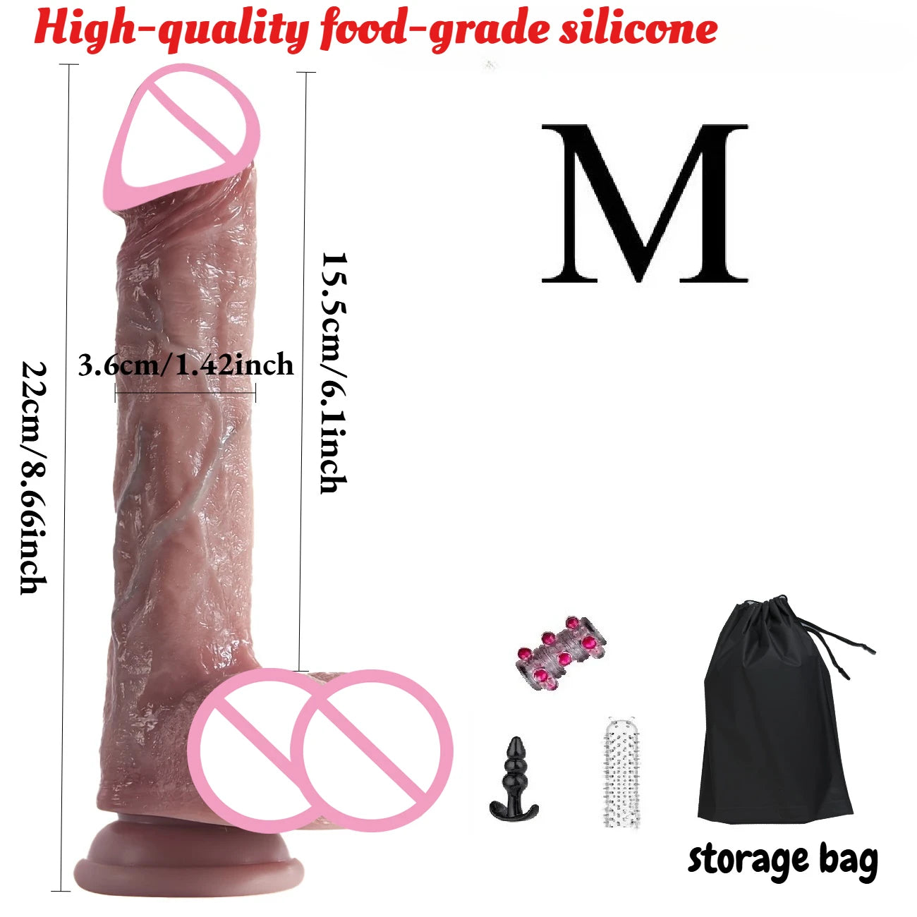Realistic Silicone Dildo with Suction Cup