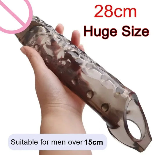 Realistic Penis Sleeve Extender huge Male Cock
