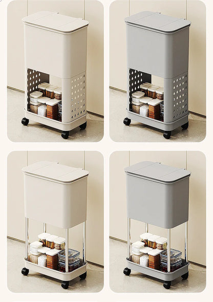 3 Layers Durability Plastic Waste Container with Modern Look