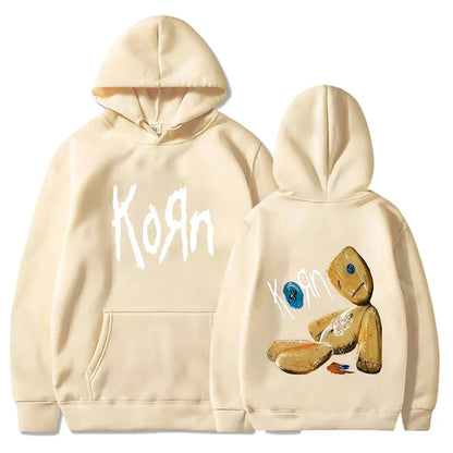 Men's Casual Print Hoodie - Fleece Lined O-Neck Pullover