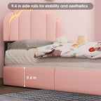 ANGDUO Princess Bed Frame with LED Lights ANGDUO