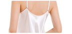 Satin Nightshirts Sexy Nightdress Spaghetti Strap Negligee Nightgown Chemise Slip with Deep V Neck