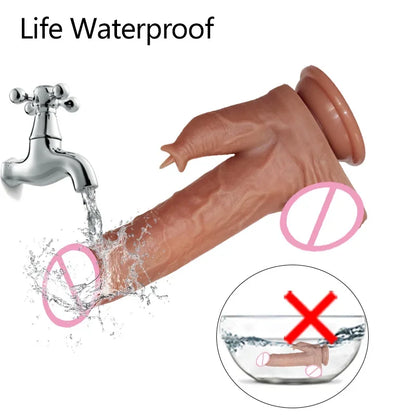 Heating Thrusting dildo Vibrator with Suction Cup