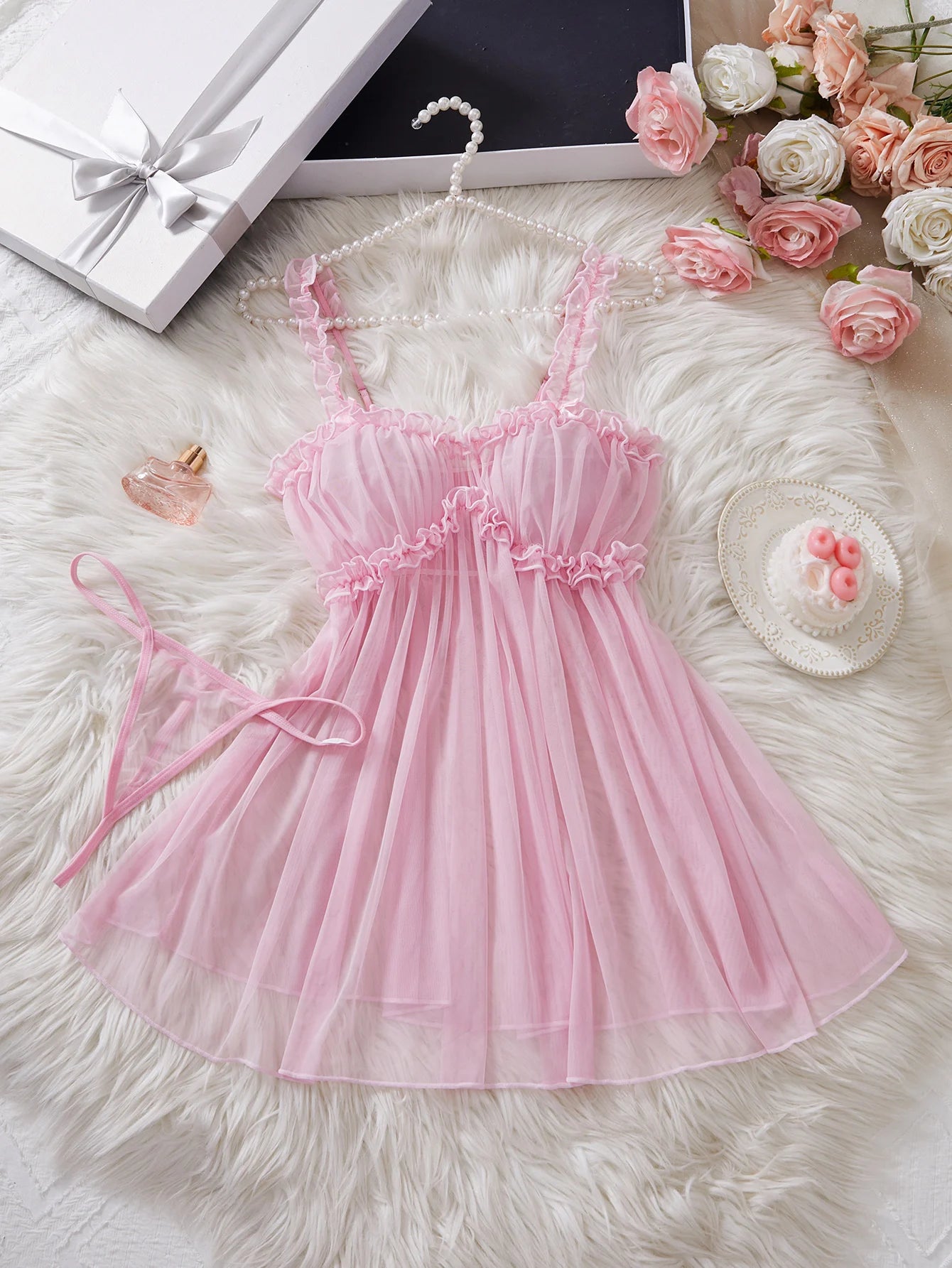 Elegant Lace Babydoll Set