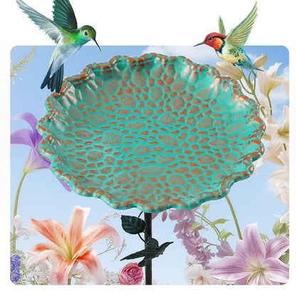 Metal Bird Bath - Vintage 5-Prong Base Iron Pedestal