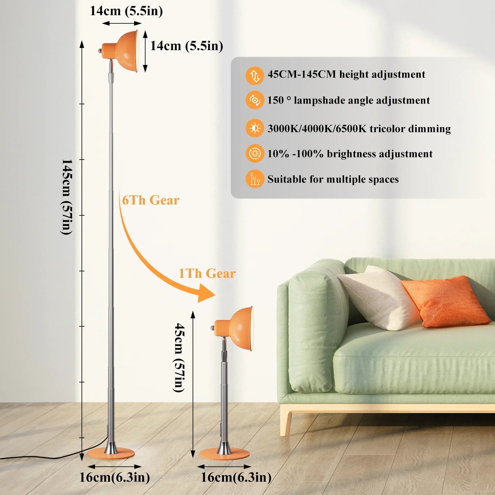 MING&BEN Adjustable Floor Lamp MING&BEN