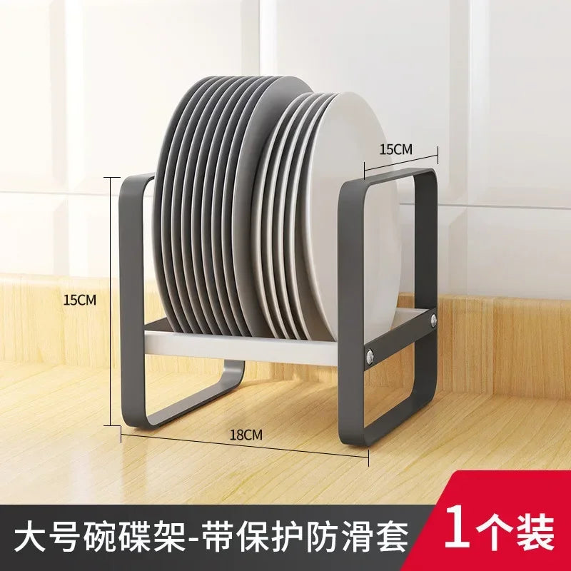 Kitchen Cabinet Plate Organizer - Multi-Function Dish Storage Rack