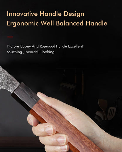 F.YOUNG 8.2" Japanese Kiritsuke Knife - 67-Layer Damascus Steel Professional Chef Knife
