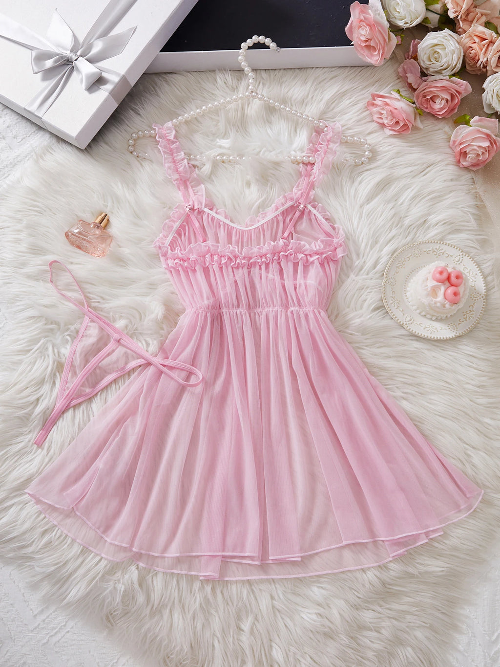 Elegant Lace Babydoll Set