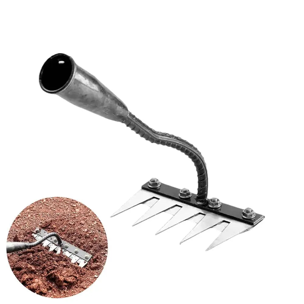 KITPIPI Carbon Steel Garden Rake