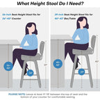 GUANGBAI Swivel Counter Height Bar Stools Set of 4 GUANGBAI