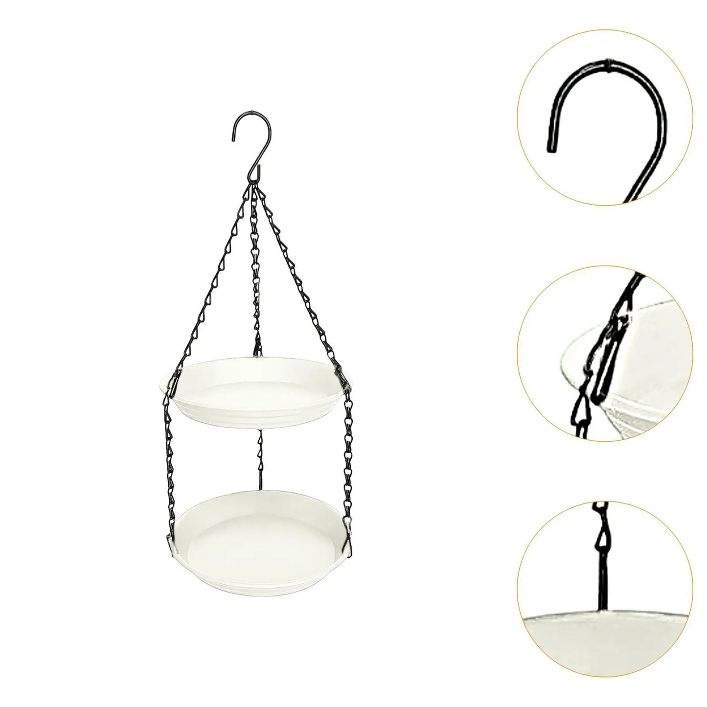 Kesoto Hanging Bird Feeder - Double Plate Large Capacity