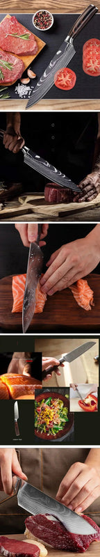 Laser Damascus Kitchen Knife The Max Mall