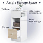 WOLTU 2PCS Narrow Bedside Table Nightstand with Open Shelves The Max Mall