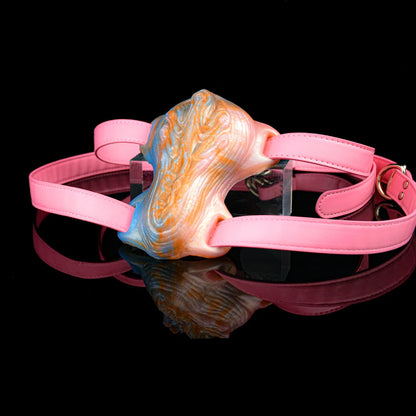 Vibrating Sexy Grinder Real Foreskin Penis Strap-on