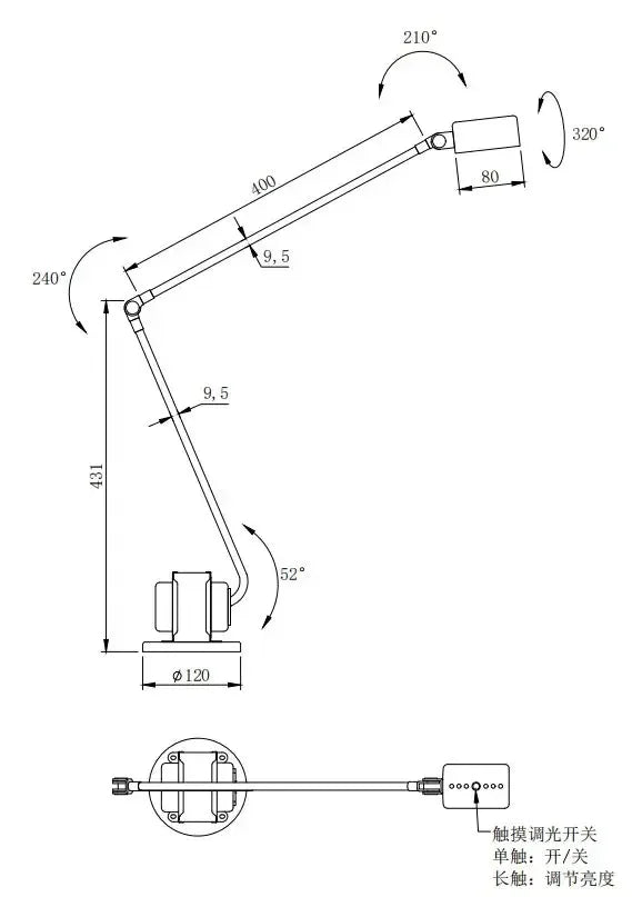JIANKEXING LED Tall Reading Floor Lamp