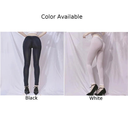 Women's High Waist Sheer Nylon Leggings