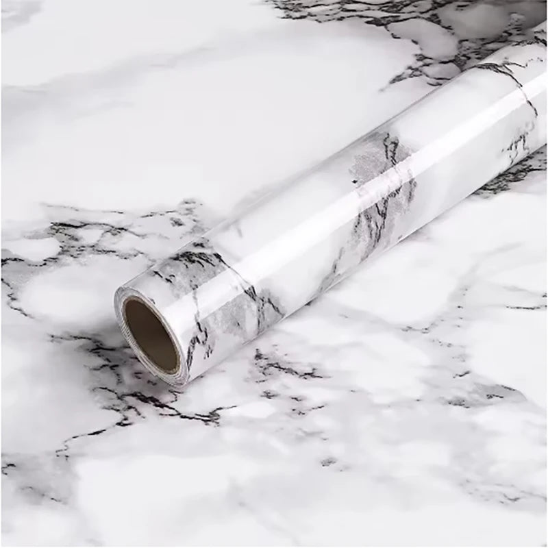Kitchen living room waterproof and oil-proof sticker self-adhesive 40cm renovation marble thickened wallpaper wallpaper home