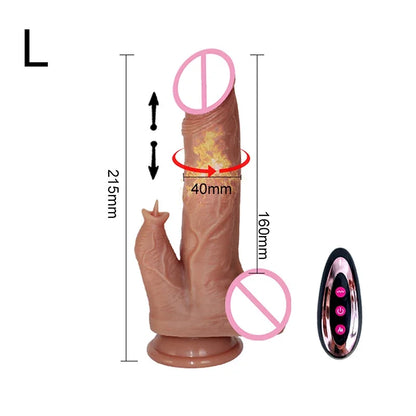Heating Thrusting dildo Vibrator with Suction Cup
