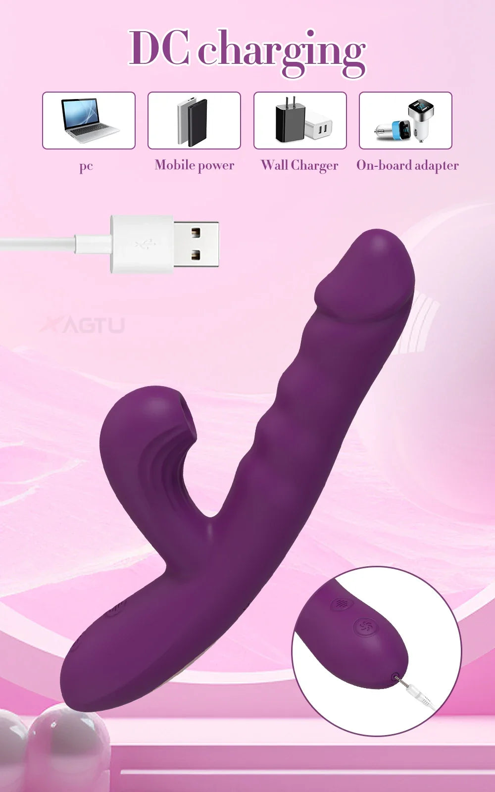 Powerful Thrusting Sucking Vibrator Female Sucker Clitoris Stimulator