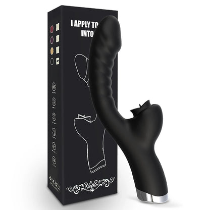 Tongue Licking Vibrator 2 In 1 Adult Women Sex Toys Dildos Vibrators