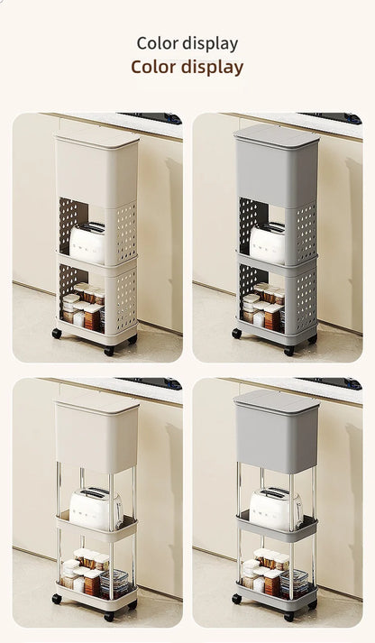 3 Layers Durability Plastic Waste Container with Modern Look