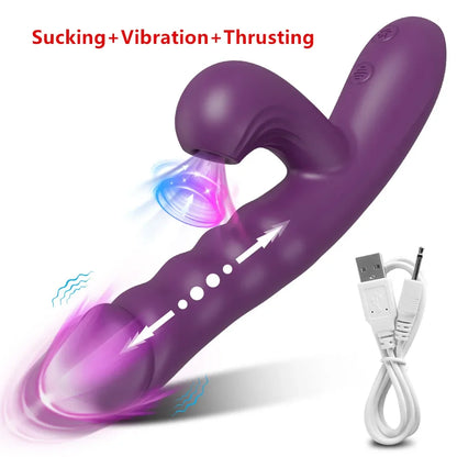 Powerful Thrusting Sucking Vibrator Female Sucker Clitoris Stimulator