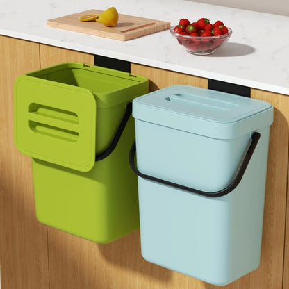 Kitchen Waste Bin Household Countertop Container with Lid for Rubbish Composter