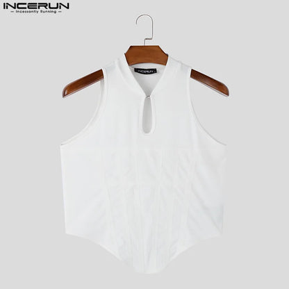 INCERUN Men's Tank Top - Casual Solid