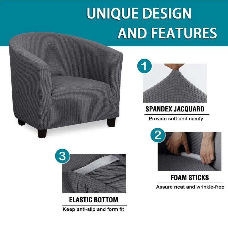 Anti-Slip Polyester Sofa Cover - Stretch Accent Chair Slipcover