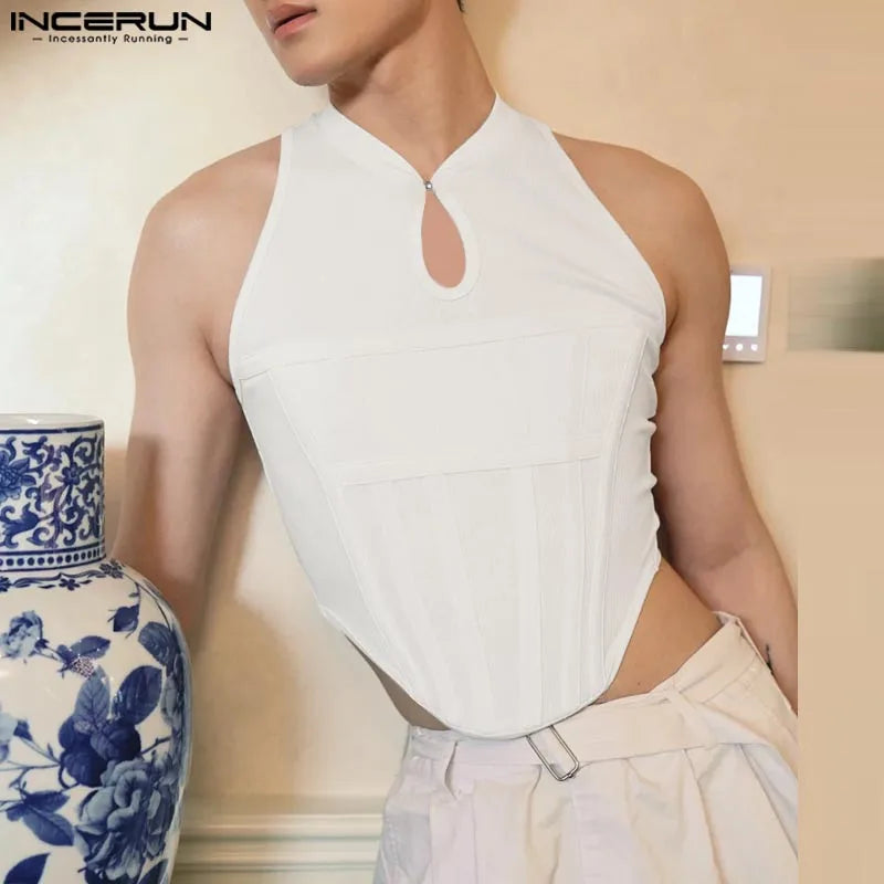 INCERUN Men's Tank Top - Casual Solid