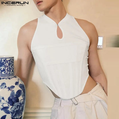INCERUN Men's Tank Top - Casual Solid