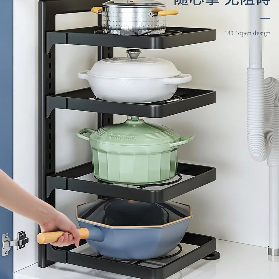 Complete Kitchen Organization System - Stainless Steel Shelves & Multi-Layer Storage Solution