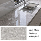 Kitchen living room waterproof and oil-proof sticker self-adhesive 40cm renovation marble thickened wallpaper wallpaper home The Max Mall