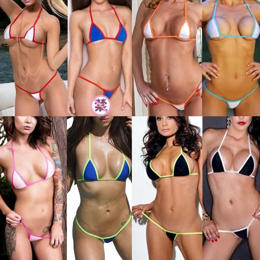 Sexy Lingerie 2 Piece Halter Neck Bikini Lingerie Set