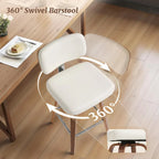 GUANGBAI Swivel Counter Height Bar Stools GUANGBAI