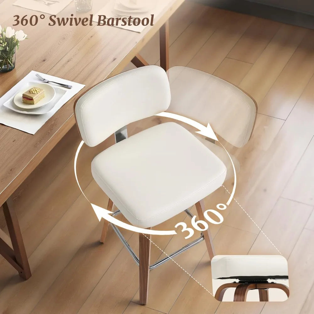 GUANGBAI Swivel Counter Height Bar Stools