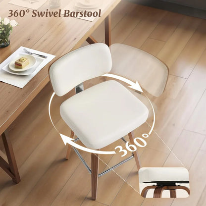 GUANGBAI Swivel Counter Height Bar Stools