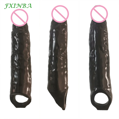 Realistic Penis Sleeve Extender huge Male Cock
