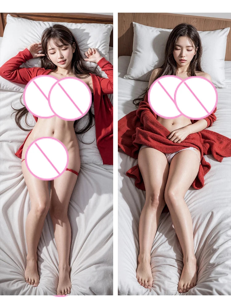 Dakimakura-Anime AI Sleeping Girl, Double-sided Print, Life-Size Body Pillow