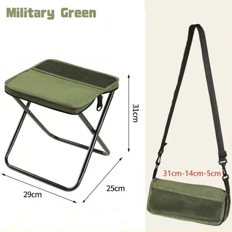 Abay Lightweight Folding Camping Chair - Portable Carbon Steel