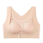 Seamless Push-Up Padded Bra with Lace Detail