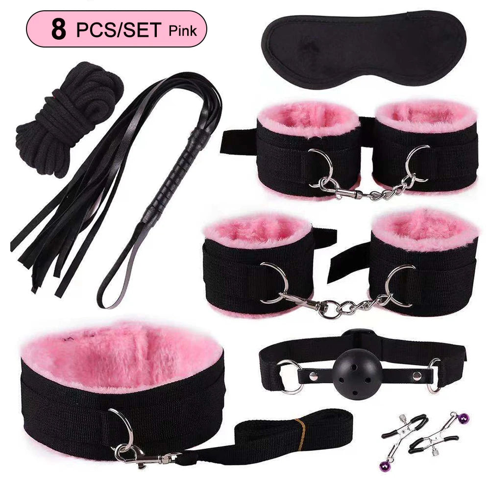 Exotic Bed Bondage Set BDSM Kits Exotic Sex Toys For Adults Games