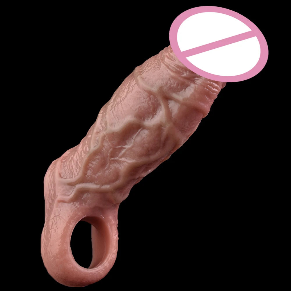 5 Styles Adult Men Penis Sleeve With Anti-drop Silicone Dick Extender