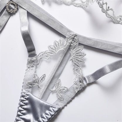 Miflame-Lingerie Women's see-through bra set