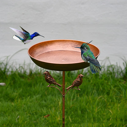 Metal Bird Bath - Vintage 5-Prong Base Iron Pedestal