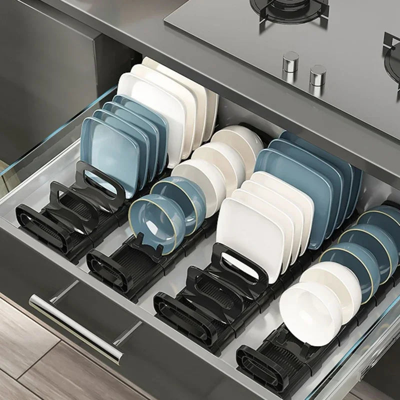 Kitchen Cabinet Dish Storage Rack Drawer
