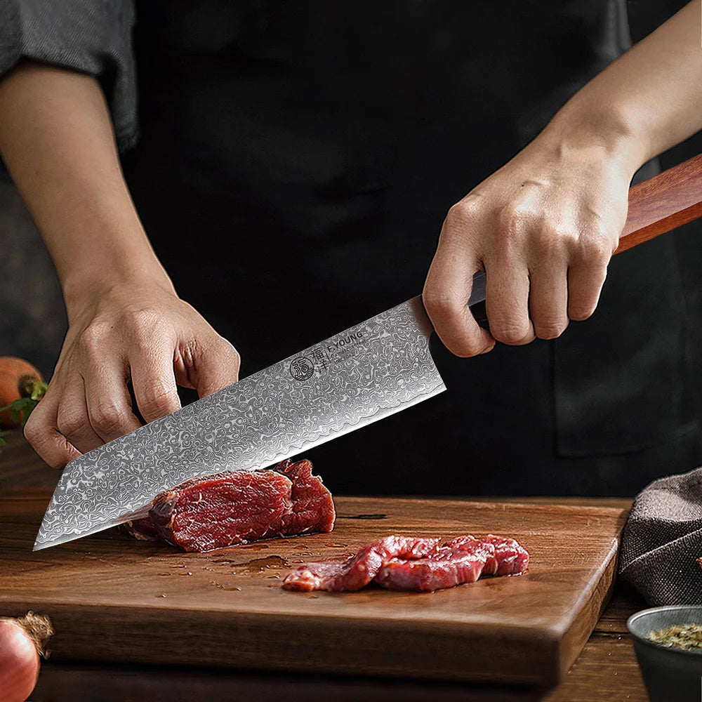 F.YOUNG 8.2" Japanese Kiritsuke Knife - 67-Layer Damascus Steel Professional Chef Knife