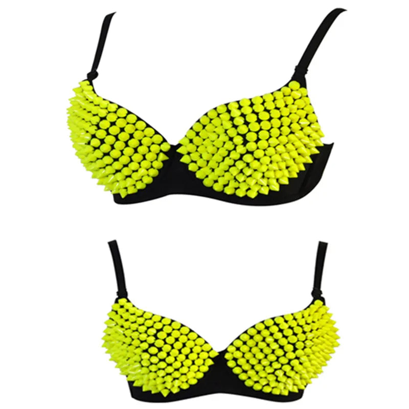 Sequined Push Up Stage Bra