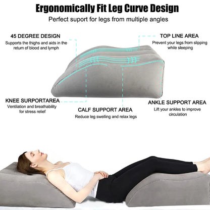 Inflatable Leg Pillow Wedge Pillow Knee Cushion For Travel